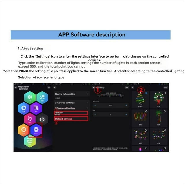 Controlador LED 44 Teclas Bluetooth Activado por Voz Atenuación Inteligente Temperatura de Color Tira Controlador de Luz A