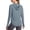 *Gray, variant on Women's Long Sleeve Hooded Active Top, Casual Curved Hem Workout Tunic with Thumb Holes Yellow,Women's Plus XXXL