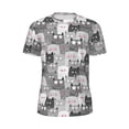 thumbnail image 5 of Wukai Cats Group Print Men's Short-Sleeved Mesh T-Shirt,Quick-Dry Short Sleeve Workout T-Shirt-4X-Large, 5 of 8