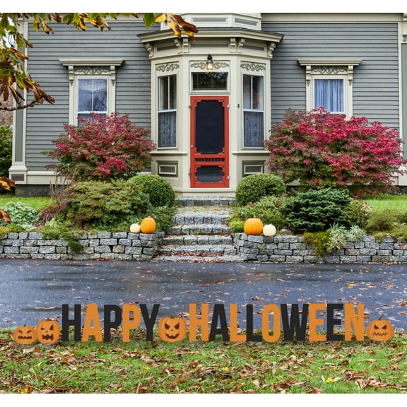 Happy Halloween Yard Letter Kit with 17 half stakes
