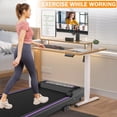 thumbnail image 6 of Under Desk Treadmill with Incline,Walking Pad,2 in 1 Portable Treadmill with Handle Remote Control LED Display,Walking Jogging Machine for Home Office Use,Black, 6 of 9