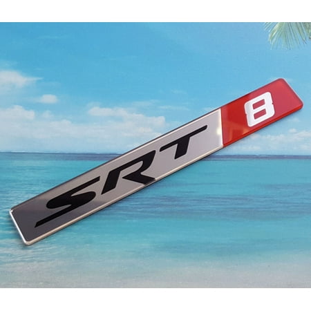 - 1999-2017 SRT8 Emblem Door side Fender Badge Sticker UV ABS Dodge Challenger