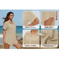 thumbnail image 5 of Rosvigor Women Swimsuit Cover up Shirt Dress Women Button Down Bathing Suit Beachwear Sun Protection Blouse, 5 of 8