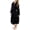 Black, variant on Kukuzhu Women’s Fuzzy Fleece Kimono Bathrobe Long Sleeve Belted Shower Robe Sleepwear