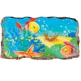 thumbnail image 3 of Startonight 3D Mural Wall Art Photo Decor Aquatic Window with Fishes Amazing Dual View Surprise Medium Wall Mural Wallpaper for Bedroom Kids Collection Wall Paper Art 32.28 inch By 59.06 inch, 3 of 4