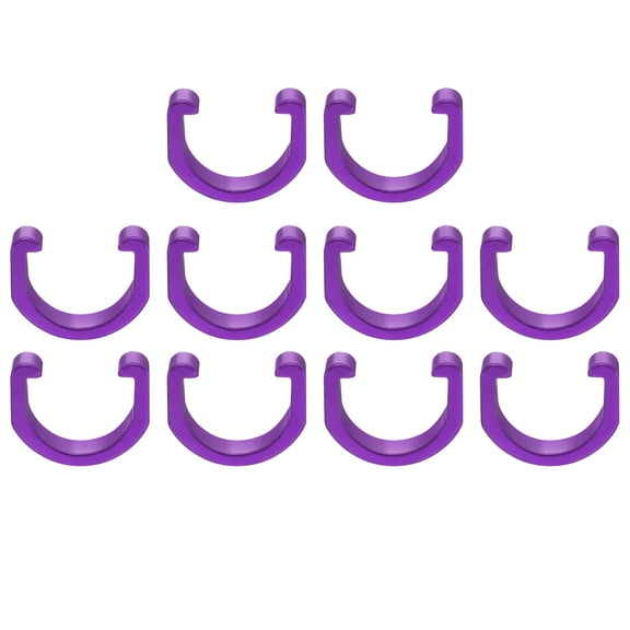 10pcs Bicycle Cable Clamps C-Clips Aluminum Alloy Housing Hose Guide U-Clips Brake Derailleur Shifter for MTB Road Bike, Purple