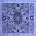 thumbnail image 1 of Ahgly Company Indoor Square Abstract Blue Modern Area Rugs, 7' Square, 1 of 4