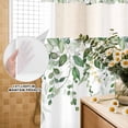 thumbnail image 3 of No Hook Shower Curtain, Sage Green Eucalyptus Shower Curtains for Bathroom with See Through Top Window, Watercolor Spring Weeping Botanical Waterproof & Washable Bath Curtain Stand Up Stall 36"x72", 3 of 9
