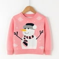 thumbnail image 3 of Usaibhir Toddler Boy Girl Christmas Sweater Kids Knite Snowman Print Pullover Snowman Cartoon Sweatshirts Autumn/Winter Tops 2-7T, 3 of 5