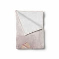 thumbnail image 2 of Magnolia Soft Flannel Fleece Blanket, Fragile Petals of Magnolia Flower Bloom on Brush Stroked Background, Cozy Plush for Indoor and Outdoor Use, 70" x 90", Pink Baby Pink and Brown, by Ambesonne, 2 of 6