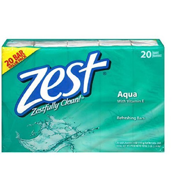 Zest Bar Soap Aqua 4oz Bar Soaps 20 Bar