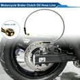 thumbnail image 2 of 80cm Motorcycle Brake Clutch Oil Hose Line Nylon Stainless Steel Wire Braid PU Motorcycle Hydraulic Brake Line for Motorcycles Dirt Bikes Silver Tone, 2 of 6