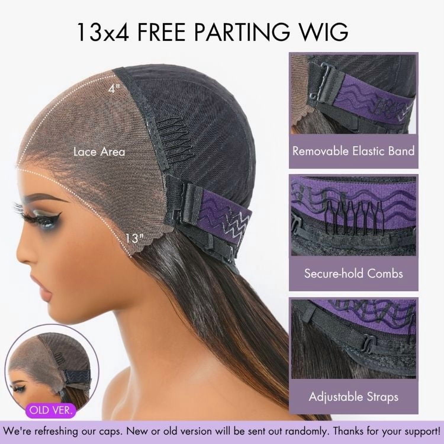 14in Super Natural Hairline Silky Straight Glueless 13x4 Frontal Lace Wig Human Hair Pre-Cut Lace