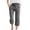 Black, variant on Girls Pants Kids Summer Plaid Drawstring Capri Trousers Side Pockets Playwear Black 5-6 Years