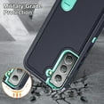 thumbnail image 6 of KOMI for Samsung Galaxy S22 Case for Samsung S22 Phone Case with Built in Kickstand,Shockproof/Dustproof/Drop Proof Military Grade Protective Cover for Galaxy S22 5G 6.1 inch Dark Blue/Aqua Blue, 6 of 8