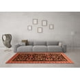 thumbnail image 3 of Ahgly Company Indoor Round Oriental Orange Industrial Area Rugs, 8' Round, 3 of 4