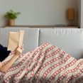 thumbnail image 3 of Geometric Soft Flannel Fleece Blanket, Checked Rhombus Classic Diamond Line Pattern Crosswise Tile Design Artwork, Cozy Plush for Indoor and Outdoor Use, 70" x 90", Coral and Cream, by Ambesonne, 3 of 5
