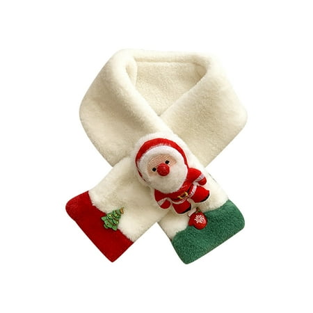 

JDEFEG Baby Boy Scarf Winter Plush Shawl Scarf Ornaments for Children Neck Gaiter Headwear Kids Scarf Plaid Scarf Polyester A
