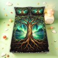 thumbnail image 5 of Homewish Vintage Tree Of Life Queen Sheets,Bohemian Damask Floral Queen Sheet Sets,Black Green,4pcs,1 Flat Sheet, 1 Fitted Sheet and 2 Pillowcases, 5 of 6