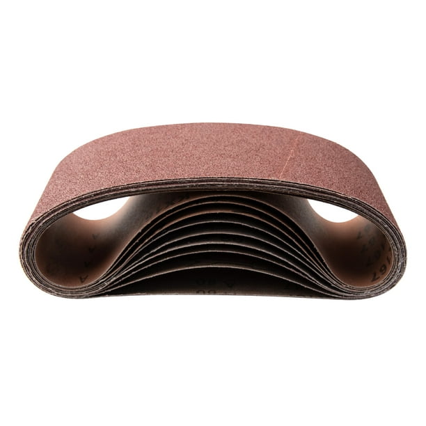 POWERTEC 110040 4 x 24 Inch Sanding Belts 240 Grit Aluminum Oxide