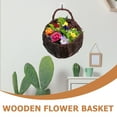 thumbnail image 2 of LOLIPPYY Set of 2 Woven Wall Flower Baskets Natural Wicker Hanging Farmhouse Decor Entrance, 2 of 8