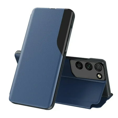 

HLJHKJWM Slim Ultra Protective Magnetic Flip Case with Half Window Bracket for Samsung Galaxy A52/A52s 5G/A32 5G/A50/A51/A22/A72/A21s Premium Cover for S22 Ultra/S21/S20 FE/S21 Ultra/S22