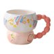 thumbnail image 3 of Taza de café de porcelana, taza de cereales, pintada a mano, dibujos animados, gran capacidad, desayuno Durazno, 3 of 9