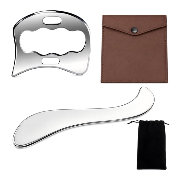 2 in 1 Stainless Steel Muscle Scraper Tools Set Gua Sha Massage Scraper Scraping Tool