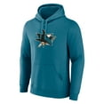 thumbnail image 2 of Men's Teal San Jose Sharks Primary Logo Pullover Hoodie, 2 of 3