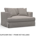 thumbnail image 2 of Newport Slipcover Only for 52" Chair & A Half w Ottoman Gray Performance Fabric, 2 of 4