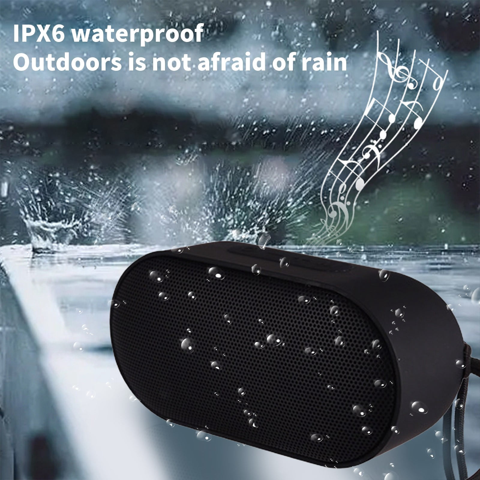 Bdday Bluetooth 5.2 Desktop Speaker With USB Flash Drive And Memory Card Portable Waterproofs And High Volume Bluetooth Speaker