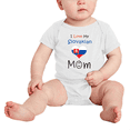 thumbnail image 2 of I Love My Slovakian Mom Cute Baby Bodysuit (White, 12-18 Months), 2 of 5
