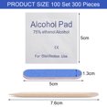 thumbnail image 2 of 50Pcs Disposable Manicure Kit Includes Nail File 100/180 Grit, Wood Stick, Nail Clean Cotton Pad for Nails Design Tools - Blue + Pink, 2 of 5