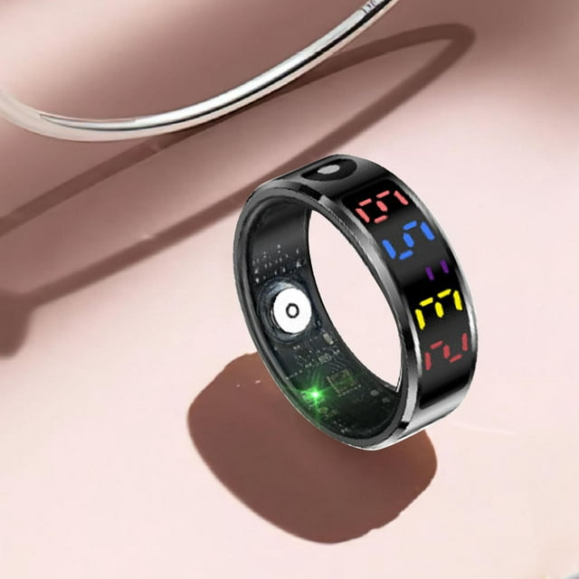 Bague Intelligente, Bague de Suivi de Condition Physique à Écran Couleur avec Contrôle pour la Course pour la Randonnée 8,9,10,11,12