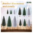thumbnail image 4 of Bottle Brush Trees Christmas, 30 Pcs Mini Christmas Trees Table Decor, Miniature Pine Trees for Xmas Christmas Indoor Decorations (Green & Sliver), 4 of 7