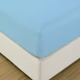 thumbnail image 3 of The Great American Store 600 TC 100% Cotton Solid Fitted Sheet(With 21" Extra Deep Pocket) - King (Light Blue), 3 of 5