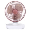 thumbnail image 3 of Mini ventilador de escritorio USB de 4 velocidades, pequeño, recargable, para el hogar, la oficina, escritorio, silencioso, ventiladores de mesa con vibración, oro rosa, 3 of 12