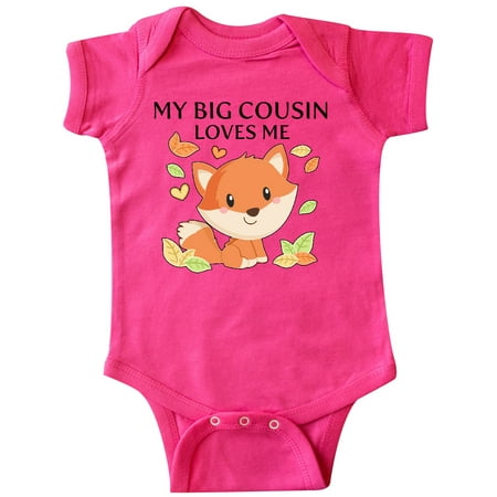 

Inktastic My Big Cousin Loves Me- little fox Gift Baby Boy or Baby Girl Bodysuit