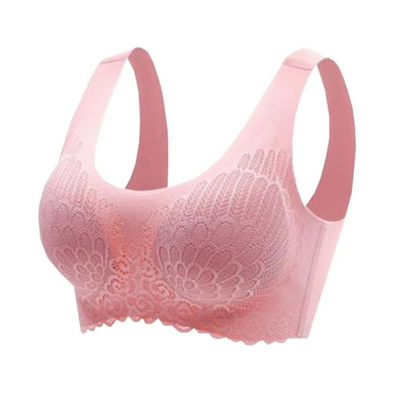 

Bigersell Ladies Bras On Sale Womens Bras Push up Longline Bra Style B2943 V-Neck Convertible Bras Pull-On Bra Closure Regular Size Yoga Sports Bras for Women Pink L