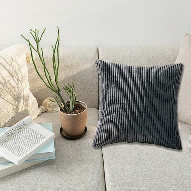 Home Hotel Solid Color Vertical Stripes Pillow Cushion Cover Versatile Non Core Pillow Cover Suitable For Sofas Beds Chairs Home Decoration Zipper Pillowcase Body Pillowcase 21 X 54 Pillows with