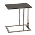 thumbnail image 1 of Table d'appoint de mi-siècle en métal et verre – chrome et noir, 1 of 2
