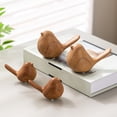 thumbnail image 6 of Wood Look Ceramic Birds Statues, Home Decor, Modern Style Decorative Ornaments for Living Room, Bedroom, Office Desktop, Bookshelf, Coffee Table, Cabinets, Gifts for Bird Lovers, Small, 6 of 9