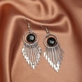 thumbnail image 3 of Eoperou 1 Pair of Chic Tassel Drop Earrings Classic Stylish Minimalist Design Female Fashion Elegant Tassel Dangle Earrings, 3 of 7