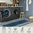 thumbnail image 4 of 2x6 Blue Kitchen Rugs Non Slip Washable,Soft Carpet Runners for Hallway 6ft Bathroom Runner Rug,Vintage Bordered Indoor Rug Runner for Laundry Room Bedroom Entry(2'x6',Blue), 4 of 8