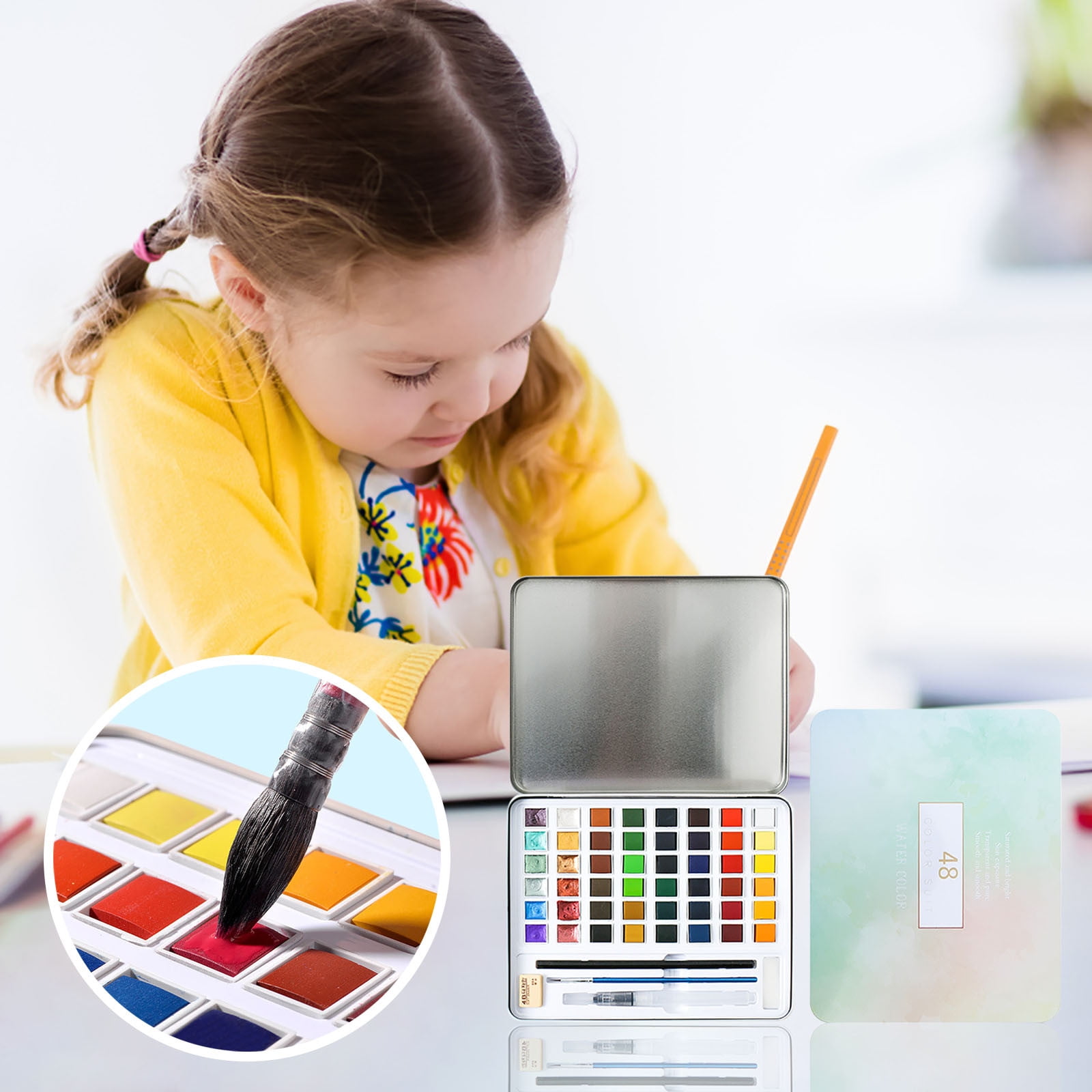 Dengmore MeiLiang Watercolor Paint Set Watercolor Set Solid Watercolor Paint Set Pearle Watercolor Nail Art Watercolor Painting