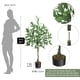 thumbnail image 3 of QinaQin Árbol artificial de eucalipto con hojas de seda realistas, planta decorativa para interior o exterior, ideal para sala, oficina, entrada o porche, 3 of 8