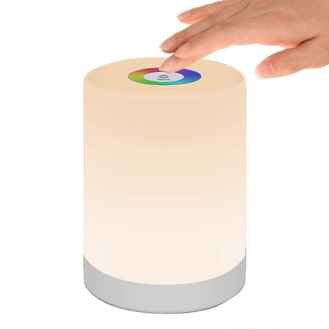 Led Night Light, Smart Bedside Table Lamp, Touch Control Dimmable Usb Rechargable, Portable, Color Changing Rgb For Kids, Bedroom, Camping (warm White