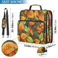 thumbnail image 2 of FORMRS Zipper Binder with Shoulder Strap 2-inch Ring 500 Sheet Capacity File Bag, Green Retro Leaves, 2 of 5