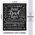 thumbnail image 3 of Gifts for Dad Blanket - Best Dad Ever Blanket for Fathers Day, Dad Gifts From Daughter Son, Dad Birthday Gifts, Presents for Dad Blanket on Father's Day Christmas, Fluffy Blanket 157 * 132CM, 3 of 6