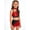 Red, variant on Gymnastics Leotard for Girls Two Piece Athletic Crop Top with Shorts Sparkly Cheerleading Outfit Royal Blue 8